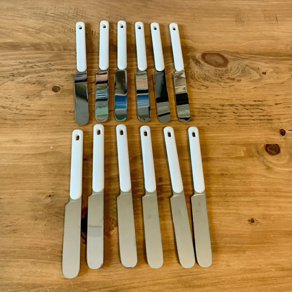 Oneida Colormates Knives Butter 12 Holiday Christmas Tree Northland Stainless